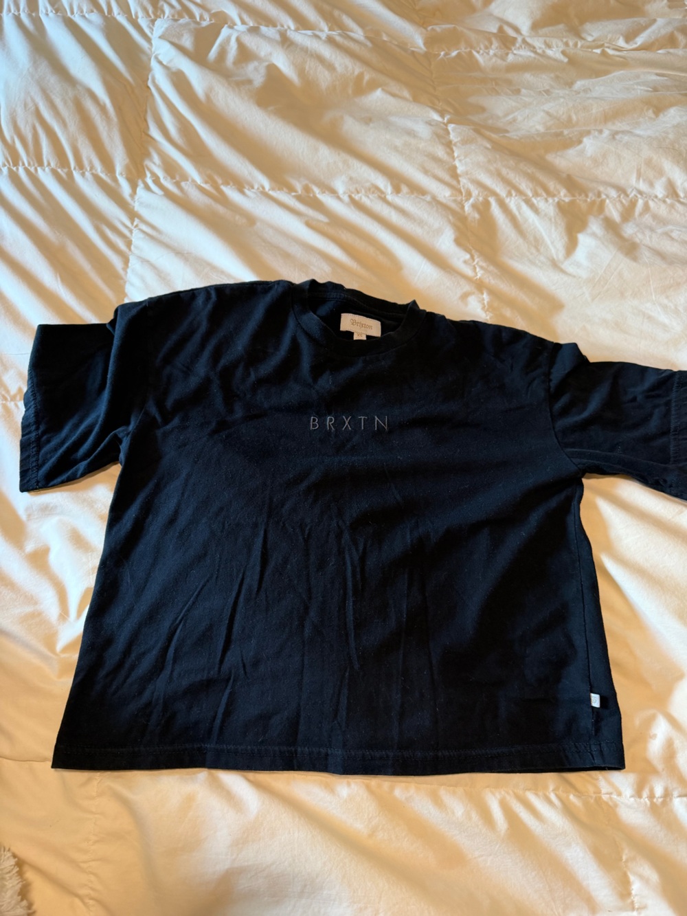 Brixton Black Crewneck Tee with Script Label